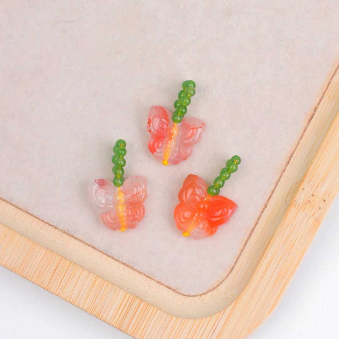 【琪琪珠宝】南红小蝴蝶提溜——多样性发货发其一