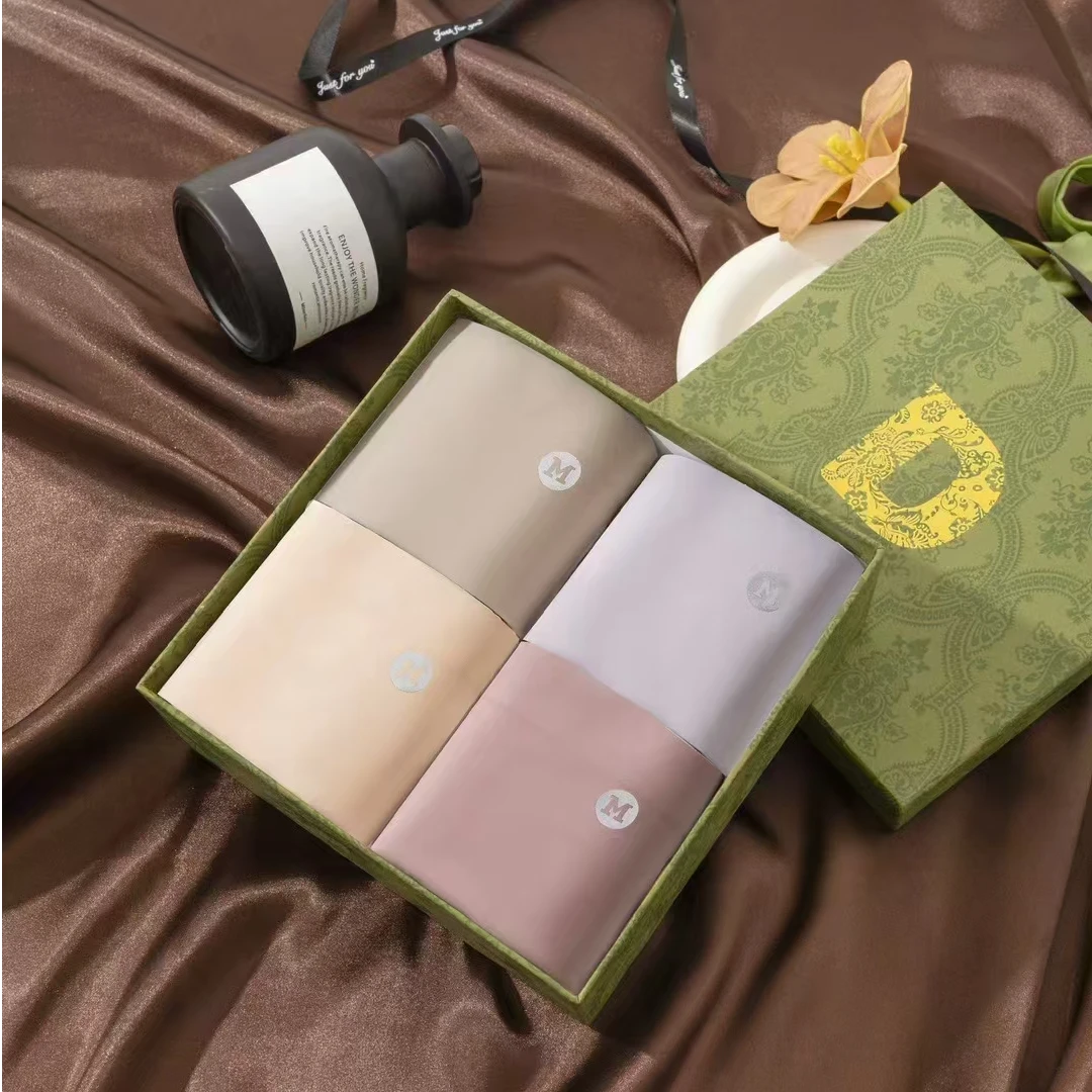 4条装 新款女士无痕内裤秋冬简约高弹提臀亲肤女士瑜伽健身底裤