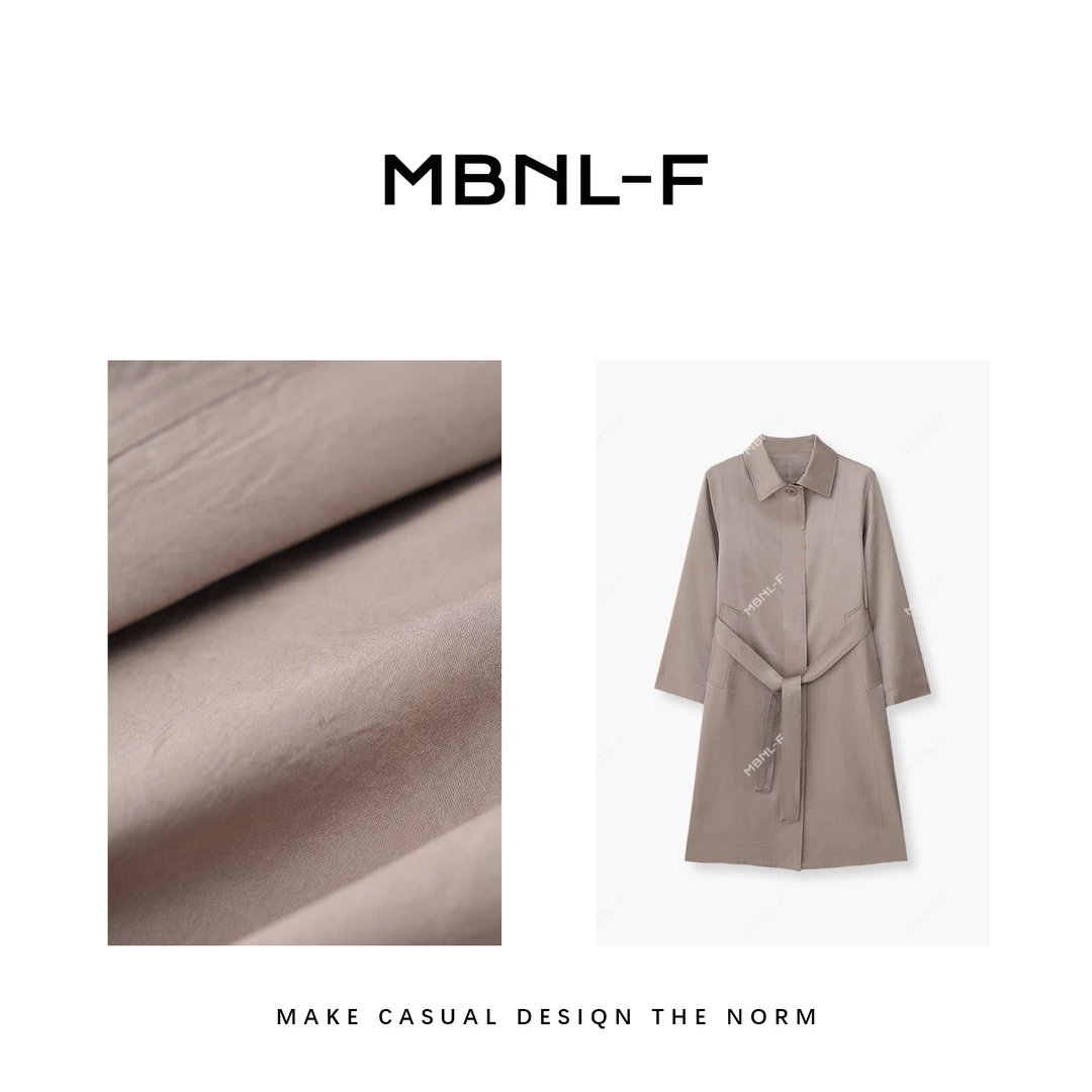 MBNL-F 【贝拉公园】2024F/W新品 中长款百搭大衣外套 XM-CZ9392