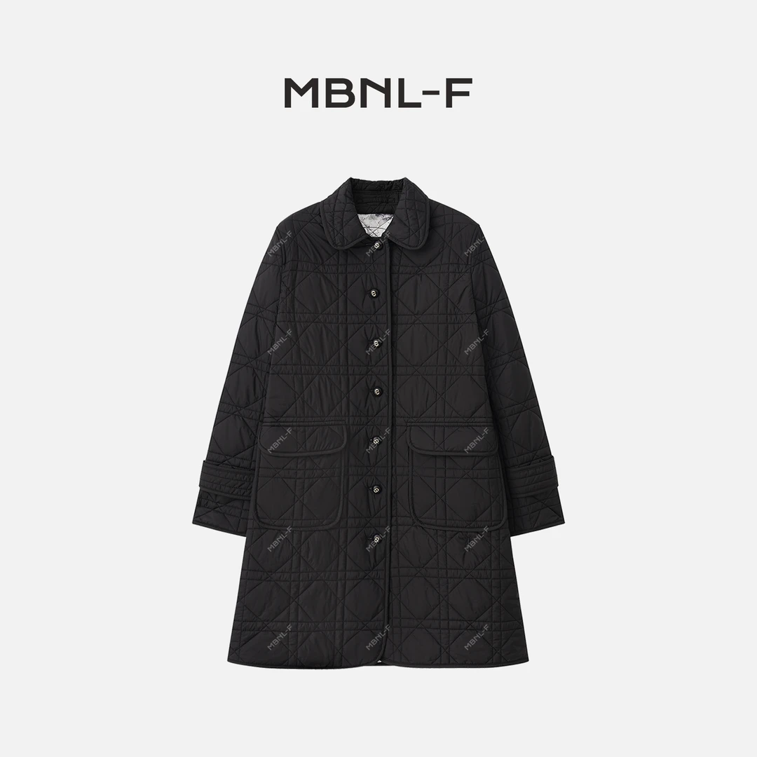 MBNL-F 2024F/W新品 棱纹线条感中长款棉服外套 秦磊XM-WT50970