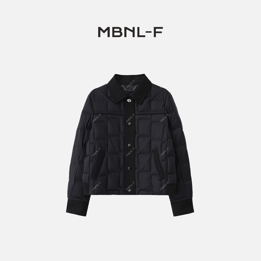MBNL-F 2024F/W新品 高级方块纹羽绒服外套 秦磊XM-YR10389