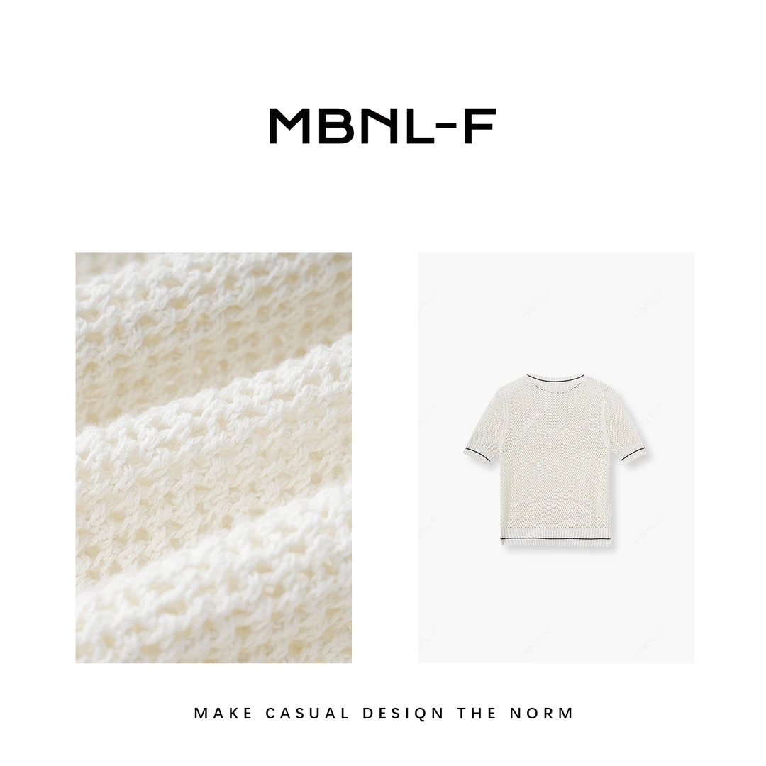 MBNL-F “幸运星” 夏季休闲百搭薄款针织短袖 秦磊XM-MY1829