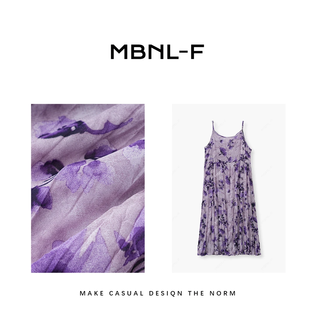 MBNL-F  绝绝紫 2024F/W新品 夏季度假风连衣裙 T秦磊XM-QZ1555