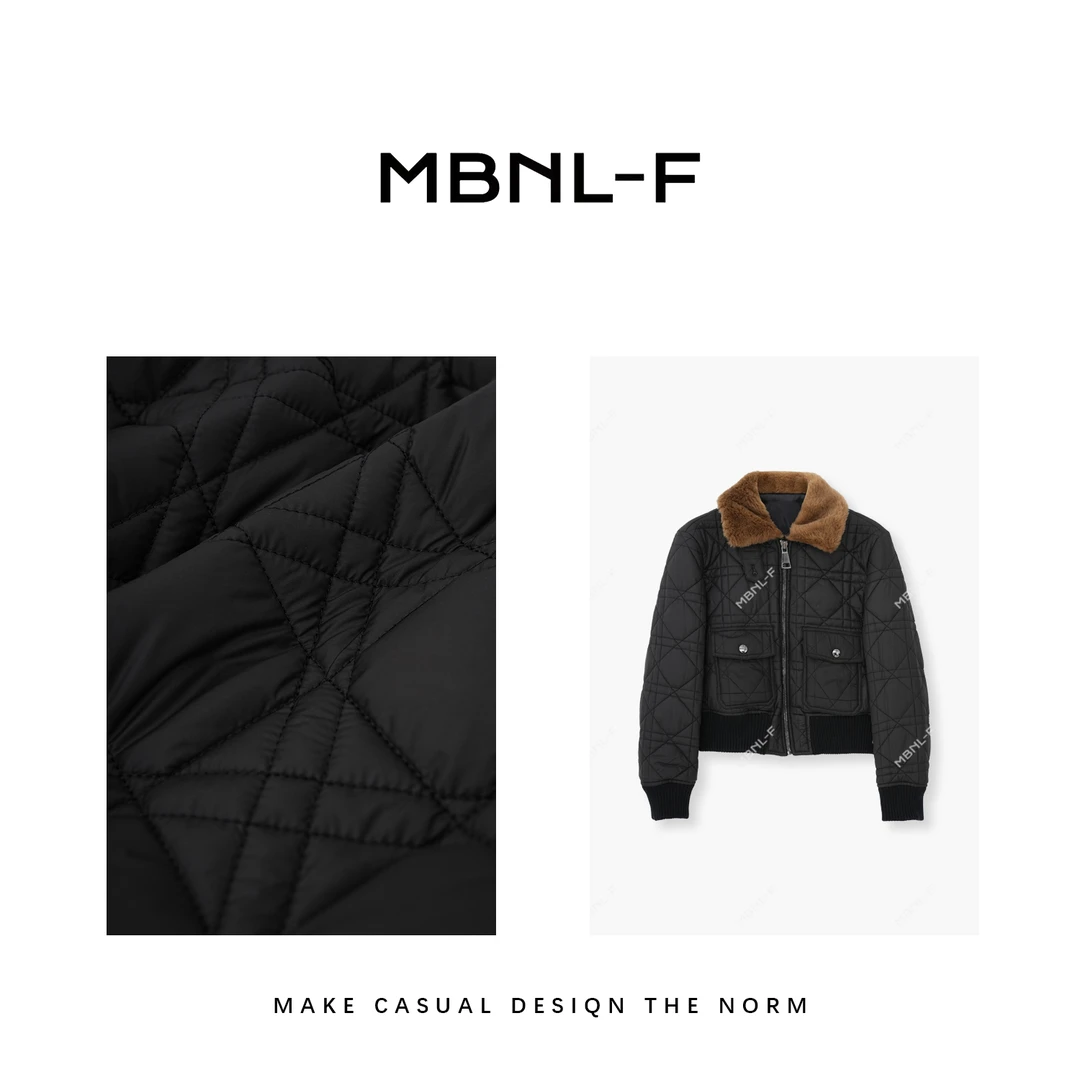 MBNL-F  毛毛领飞行夹克2024F/W 毛领短外套XM-WT91011