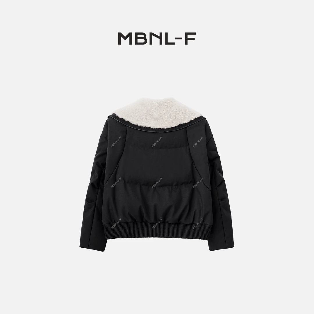 MBNL-F 2024F/W新品 撞色大翻领轻奢老钱鹅绒服 秦磊XM-YR10673