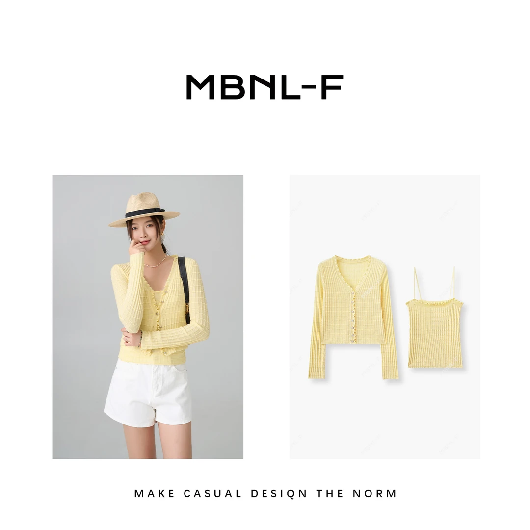 MBNL-F  丁达尔 防晒两件套吊带背心+爆款开衫外套 秦磊XM-T03015