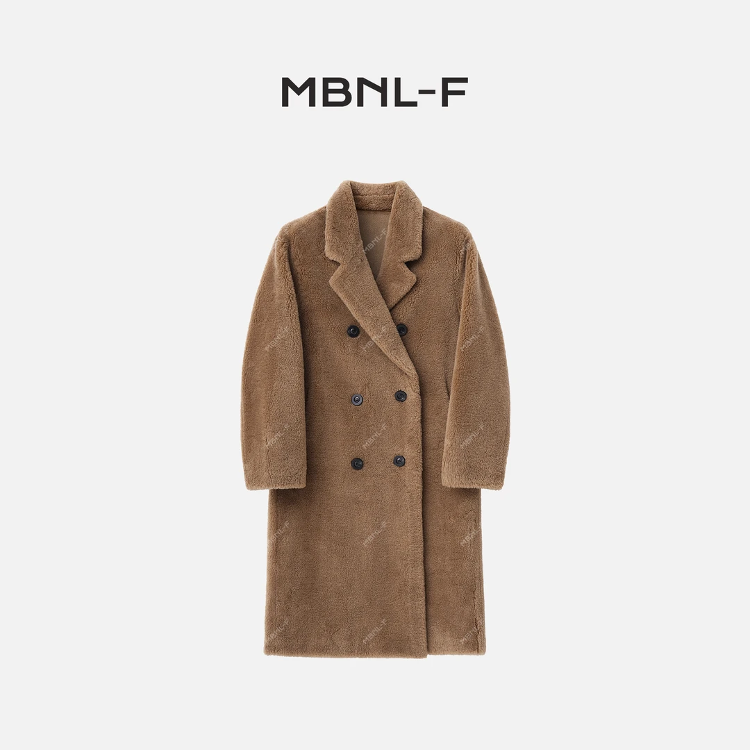 MBNL-F 2024F/W新品 100%莫丝娜初剪羊毛大衣 秦磊XM-WT76673