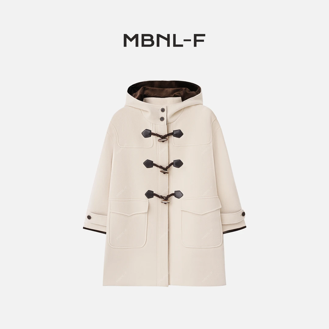 MBNL-F 2024F/W新品 极简经典长款连帽毛呢大衣 秦磊XM-YR18748