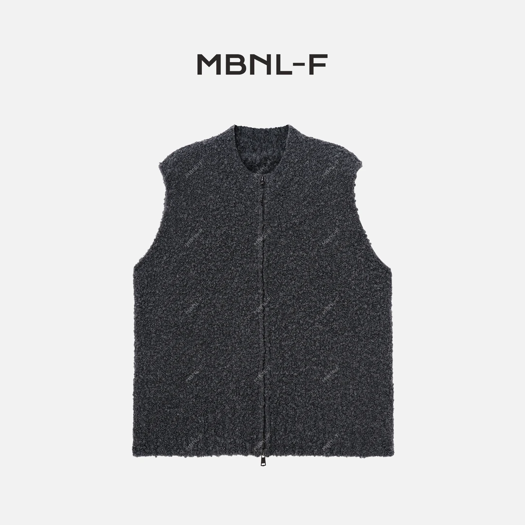 MBNL-F 2024F/W新品 高知松弛感绒感针织开衫马甲 秦磊XM-MJ1011