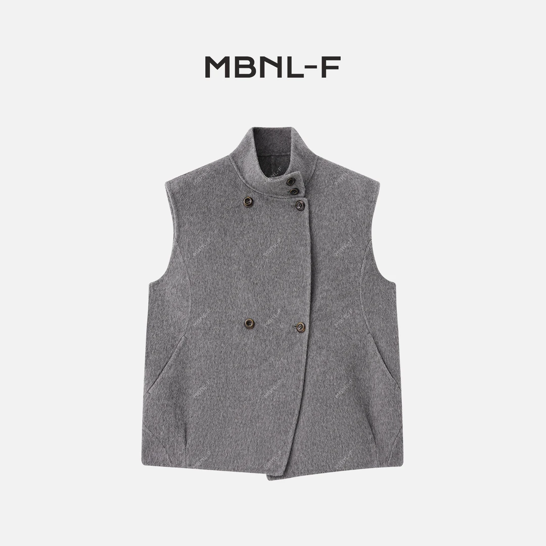 MBNL-F 2024F/W新品 高知松弛感极简立领马甲 秦磊XM-MJ52859