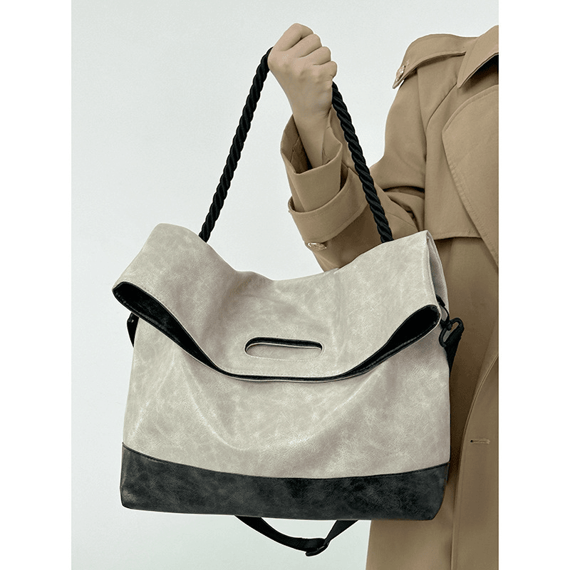 2024新款大容量托特包包女学生通勤手提单肩腋下包休闲百搭斜挎包