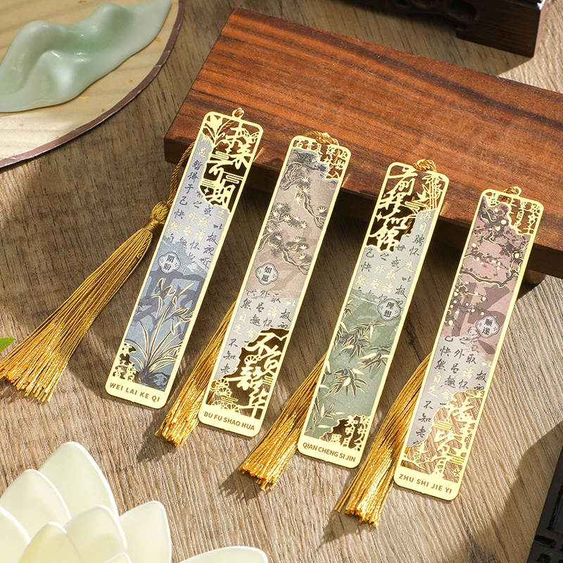 原创金属文字书签送朋友小众质感生日礼物刻字商务纪念高颜值国风