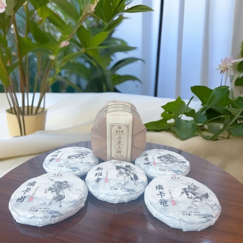 2024年五虎上将 班章五寨 古树普洱茶（生茶）200g*5/提
