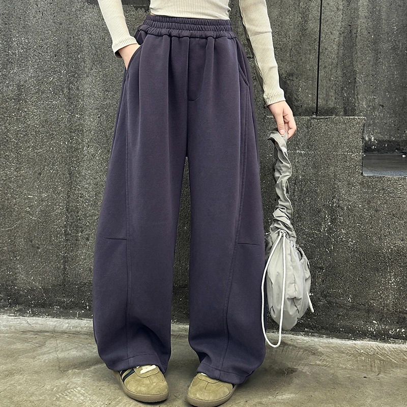 女童香蕉裤2025春秋款中大童宽松萝卜裤灯笼裤百搭春装两穿运动裤