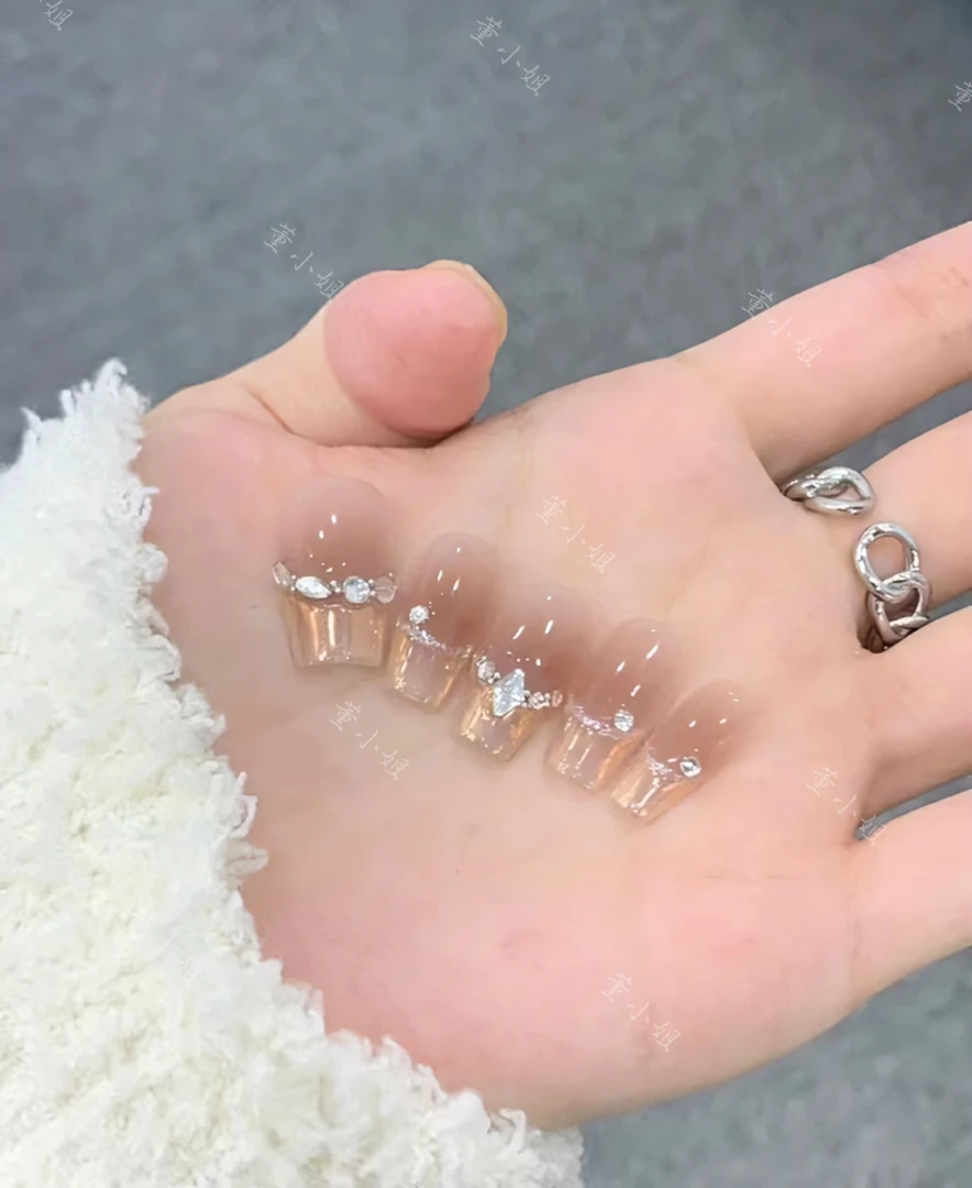 初恋日记 手工穿戴甲腮红显白仙女粉百搭纯欲光疗美甲可重复