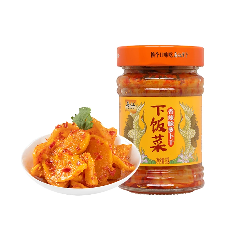 乌江下饭菜脆萝卜230g*1瓶装香辣酱脆萝卜干佐餐开味咸菜重庆涪陵