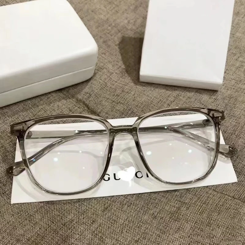 断货冷茶色!温柔小众复古方框可配度数素颜平光近视眼镜框架女ins