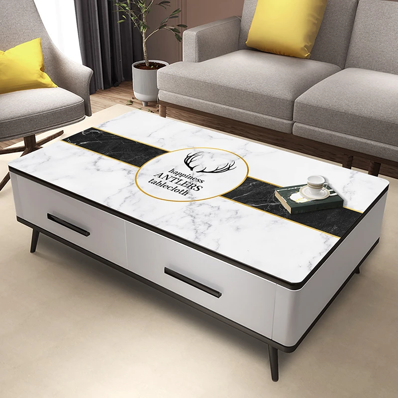 TPU皮革桌垫北欧轻奢餐桌桌布防水防油免洗防烫家用长方形茶几垫