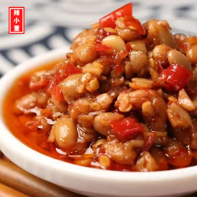 辣小董香辣腊八豆280克每瓶装湖南特产下饭酱鲜香软黄豆酱豆瓣酱