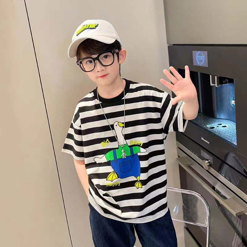 男童T恤短袖夏装2024新款卡通上衣体恤衫男孩童装夏季儿童夏款潮