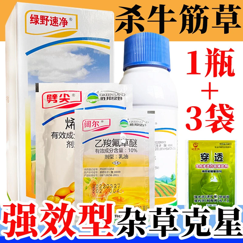 绿野速净农药除草剂快速除草灭牛筋草油草果园茶园禾本小草烂根型
