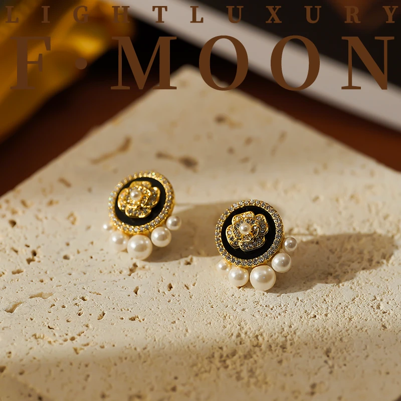 铜合金耳饰 精致【上弦月】原创复古式耳环时尚百搭款式设计感十足