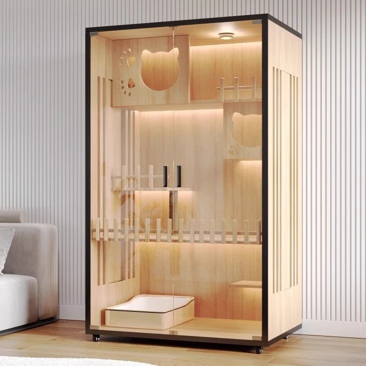 猫别墅宠物柜家用猫多层屋室内宠物柜猫笼子双层柜猫窝一体猫房架