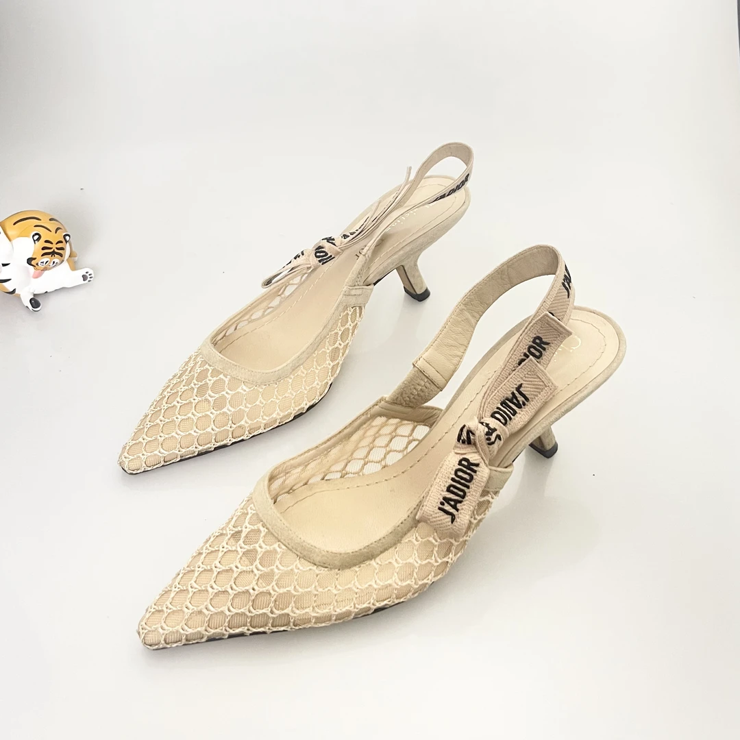 95新 DIOR/迪奥 36.5码Dior 裸色猫跟鞋 95新