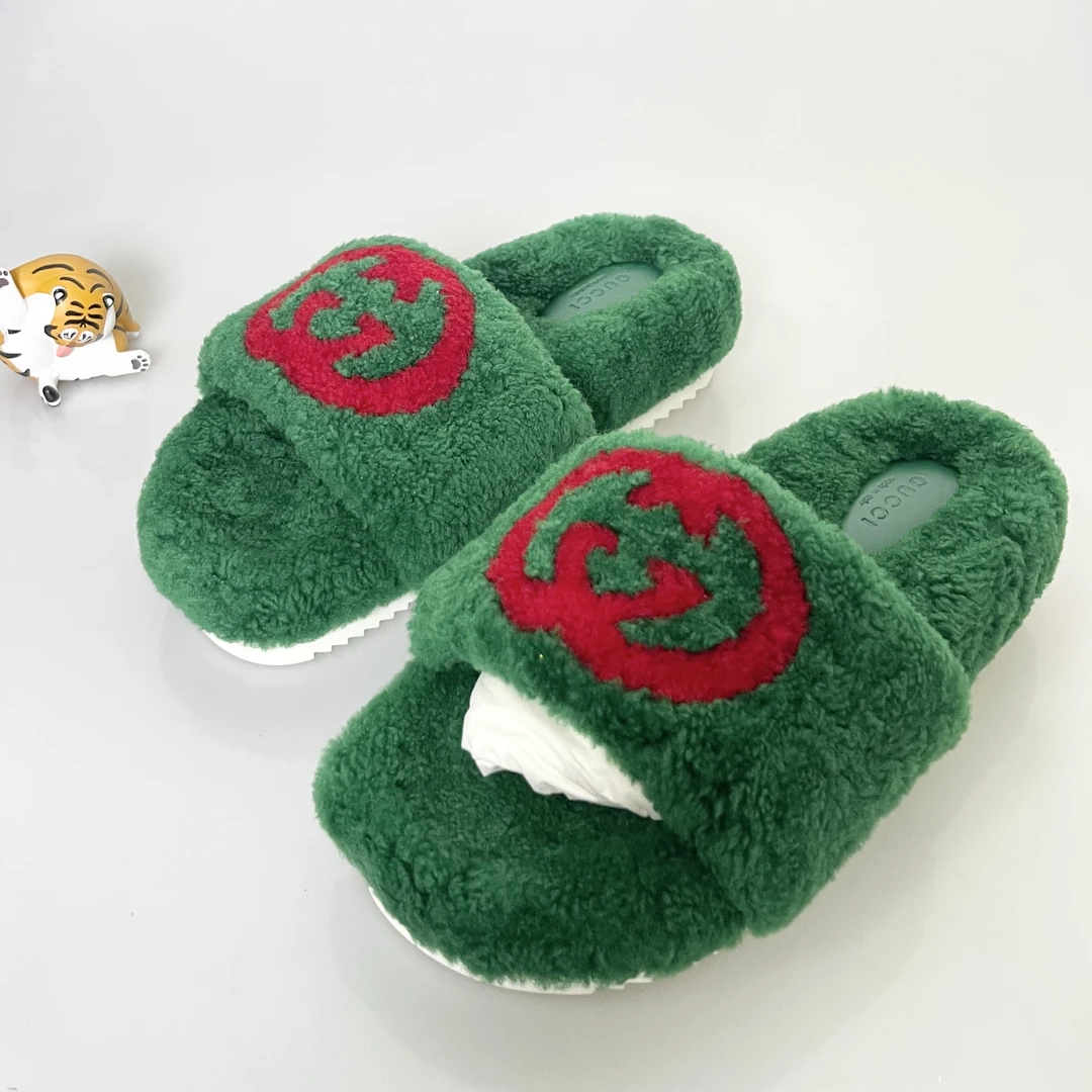 全新未使用 GUCCI/古驰 37码gucci毛毛拖全新原盒