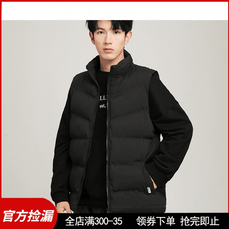 秋冬新款休闲情侣马甲男棉服加厚保暖坎肩棉衣外套潮时尚