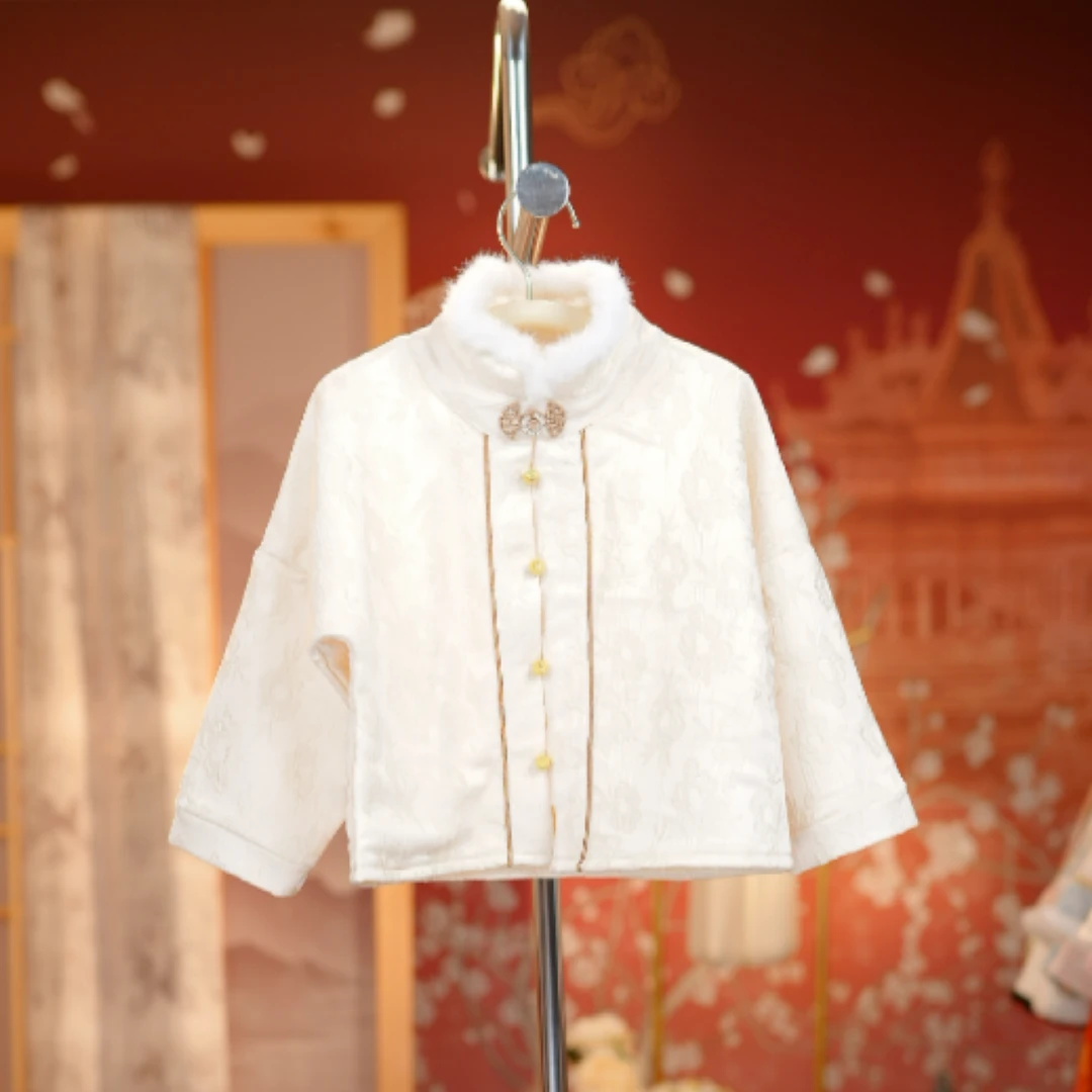 星涔【新中式内搭】冬季百搭打底衫加绒毛衫新款女童日常内搭长袖