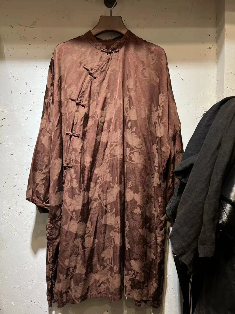 棉叙布衣分享衣路原创高品丝质盘扣衫