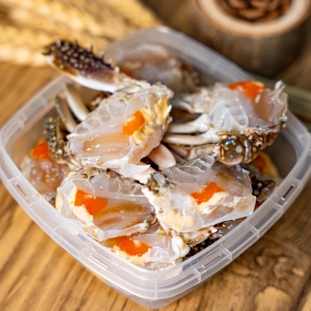 宁波舟山呛蟹蟹块纯肉装（300克一盒）发2盒