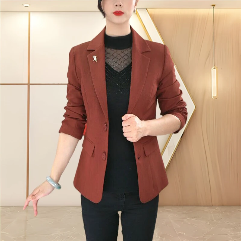 【莫瑞定制】时尚小西装外套女2025年春装高级感百搭休闲西服上衣