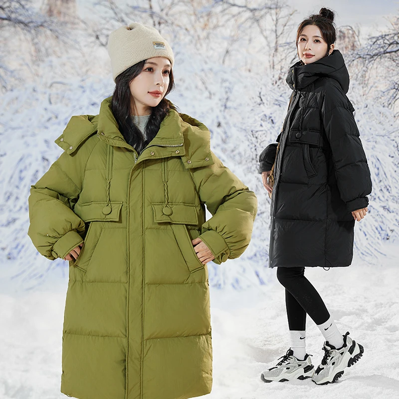 【冰雪如故】捡漏加大加肥款韩版90白鸭绒平湖羽绒服