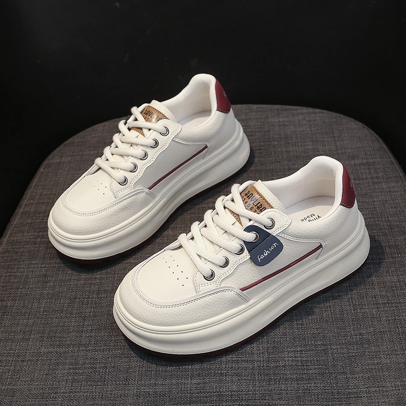 【花本纯】A88小白鞋2024新款舒适百搭板鞋平底增高透气品牌女鞋