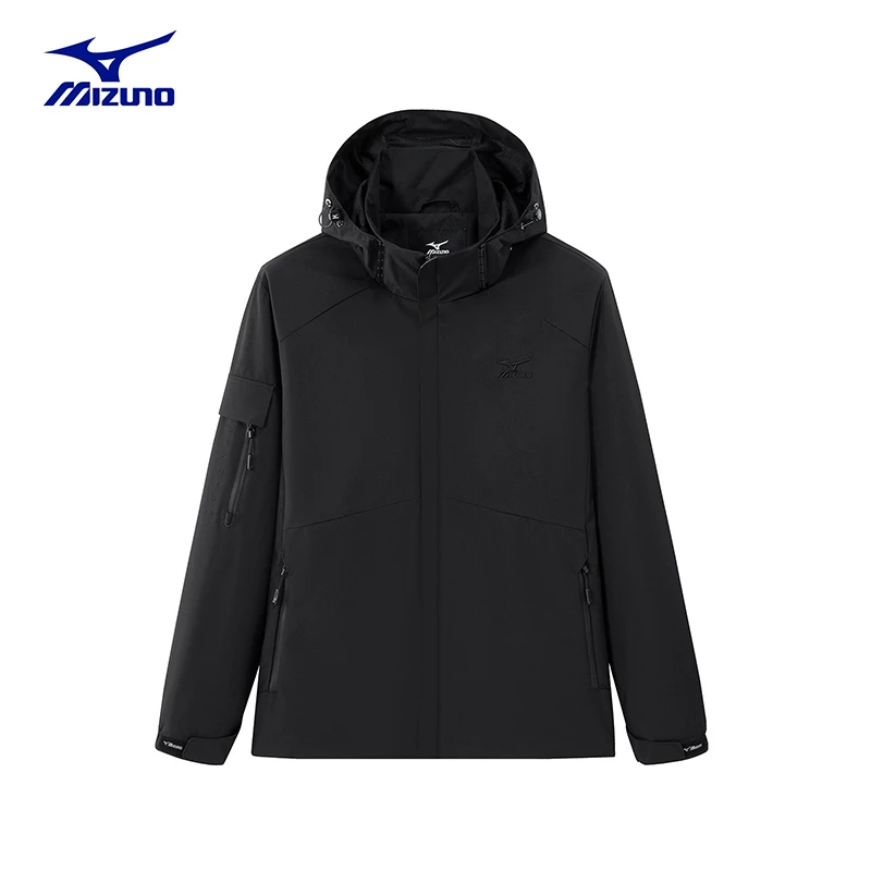 Mizuno/美津浓户外休闲时尚防风连帽外套男士春秋出行山野徒步