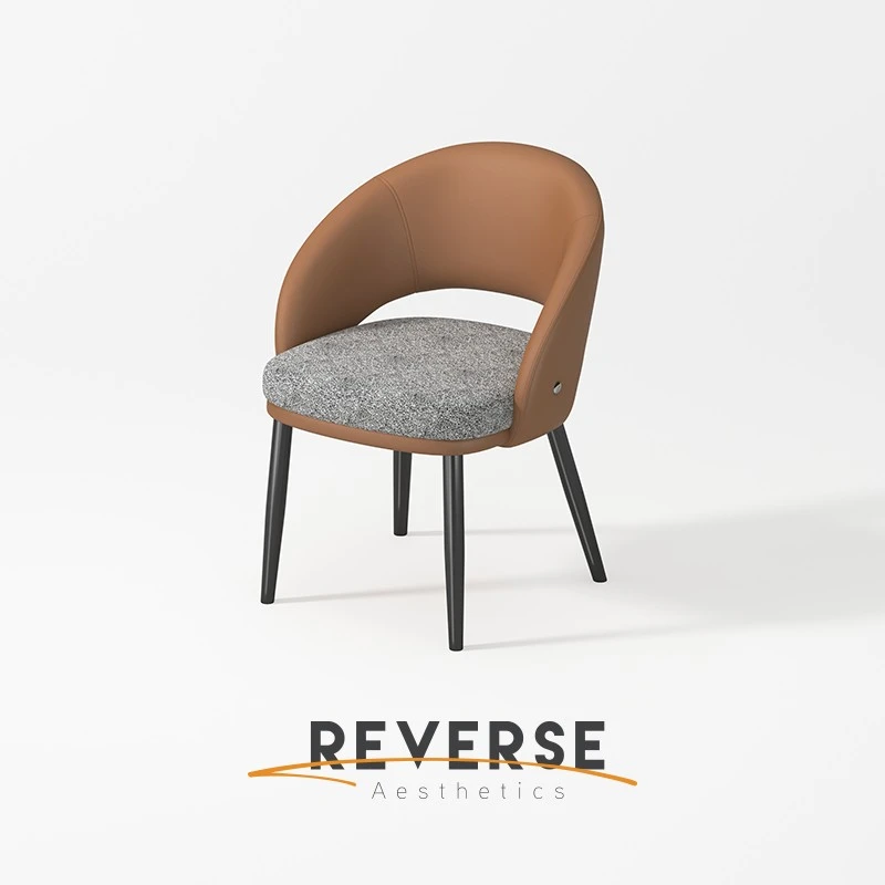 逆时针意式轻奢餐椅极简家用高级感酒店餐厅商用2024新款靠背椅