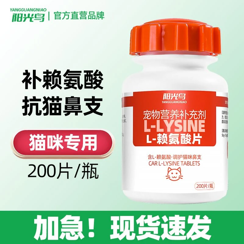 阳光鸟宠物猫咪片猫鼻支流眼泪喷嚏流脓鼻涕猫氨鼻支片营养补充