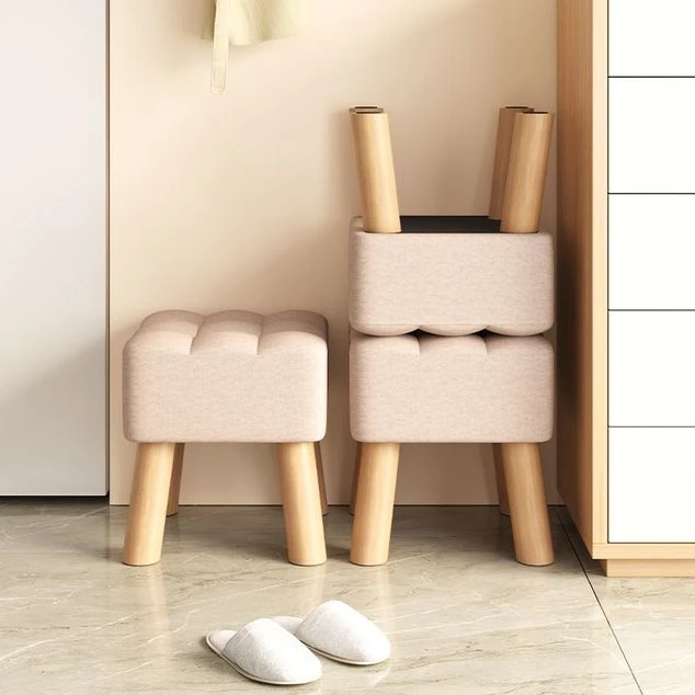 实木小凳子家用门口换鞋凳客厅小户型茶几矮凳简约板凳沙发凳方凳