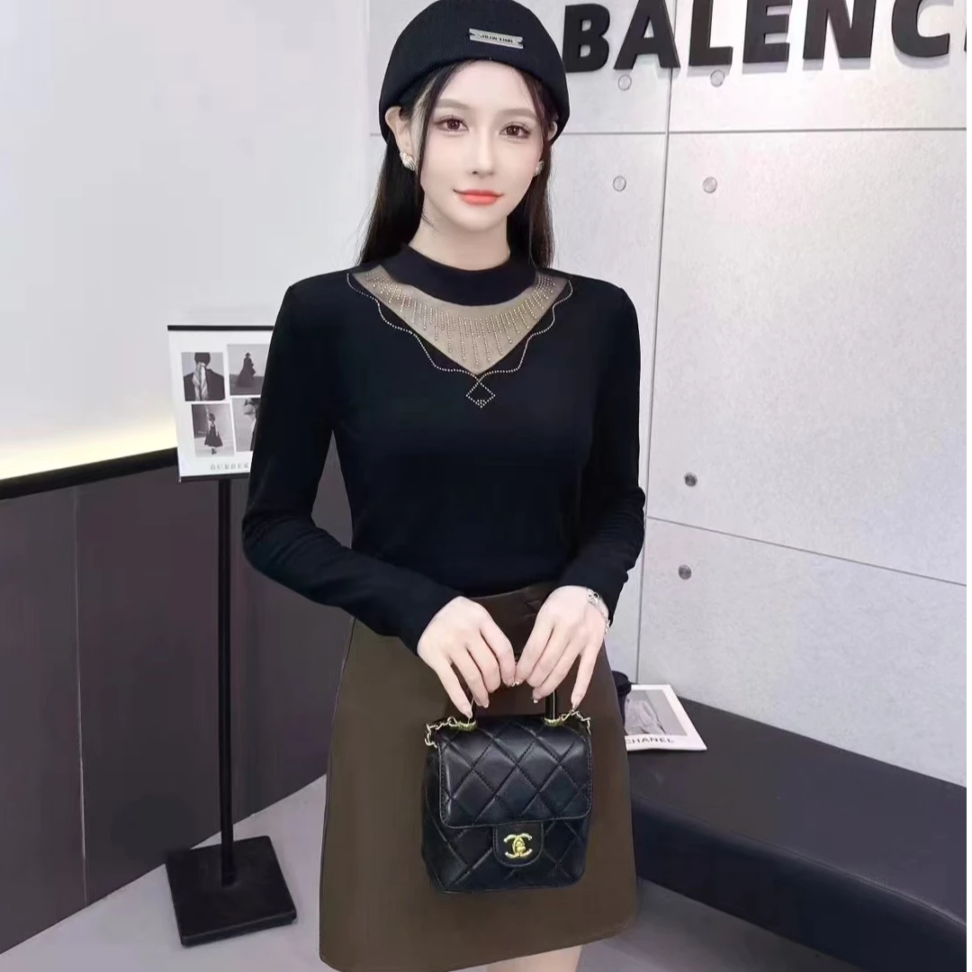 【衣联服饰】秋款长袖高领简单洋气款上衣920