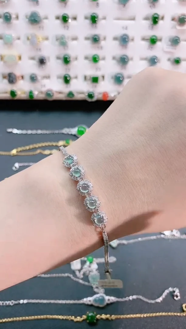 【闪购商品】翡翠戒指银S925镶嵌天然翡翠