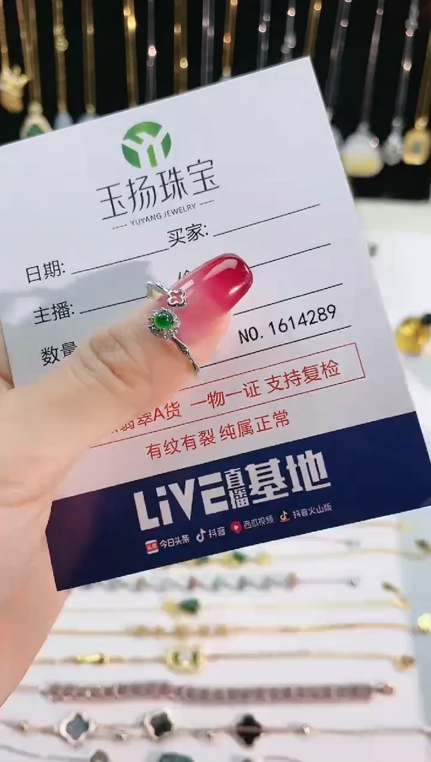 【闪购商品】翡翠天然翡翠银S925镶嵌天然翡翠