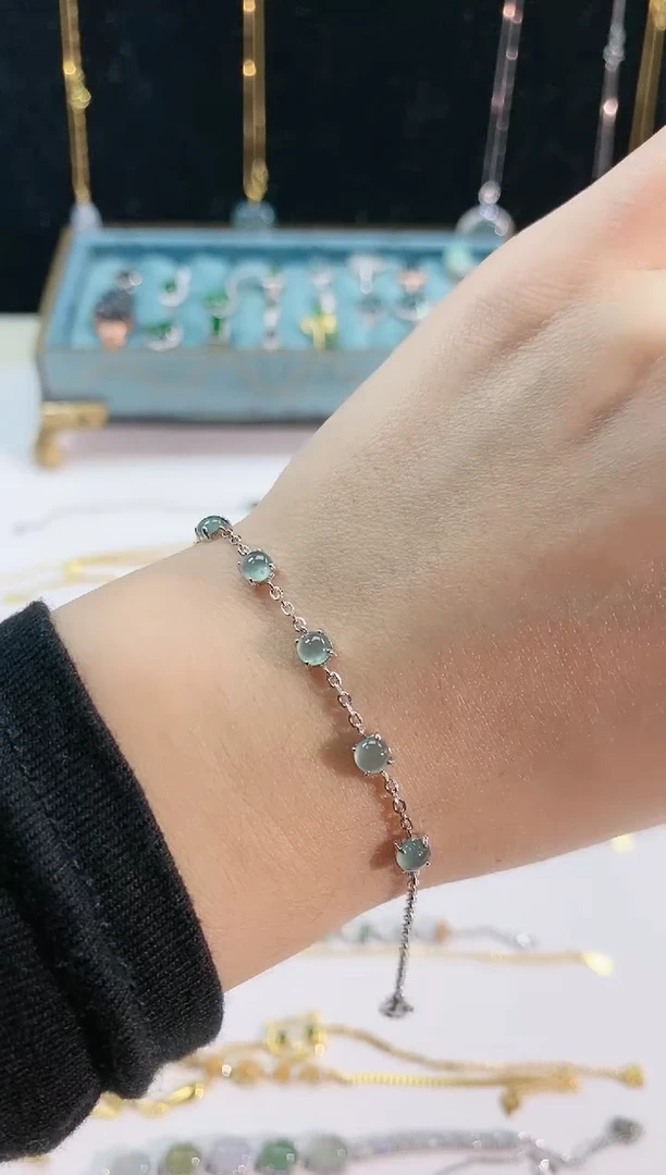 【闪购商品】翡翠天然翡翠银S925镶嵌天然翡翠