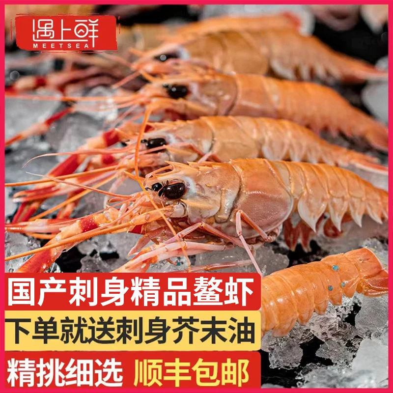 【中号福利款】深海刺身级海鳌虾（6-8只/100g）舟山超低温船冻甜虾