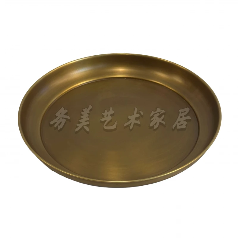 BORCH/博瑞奇 圆形铜盘桌面装饰摆件（07358）