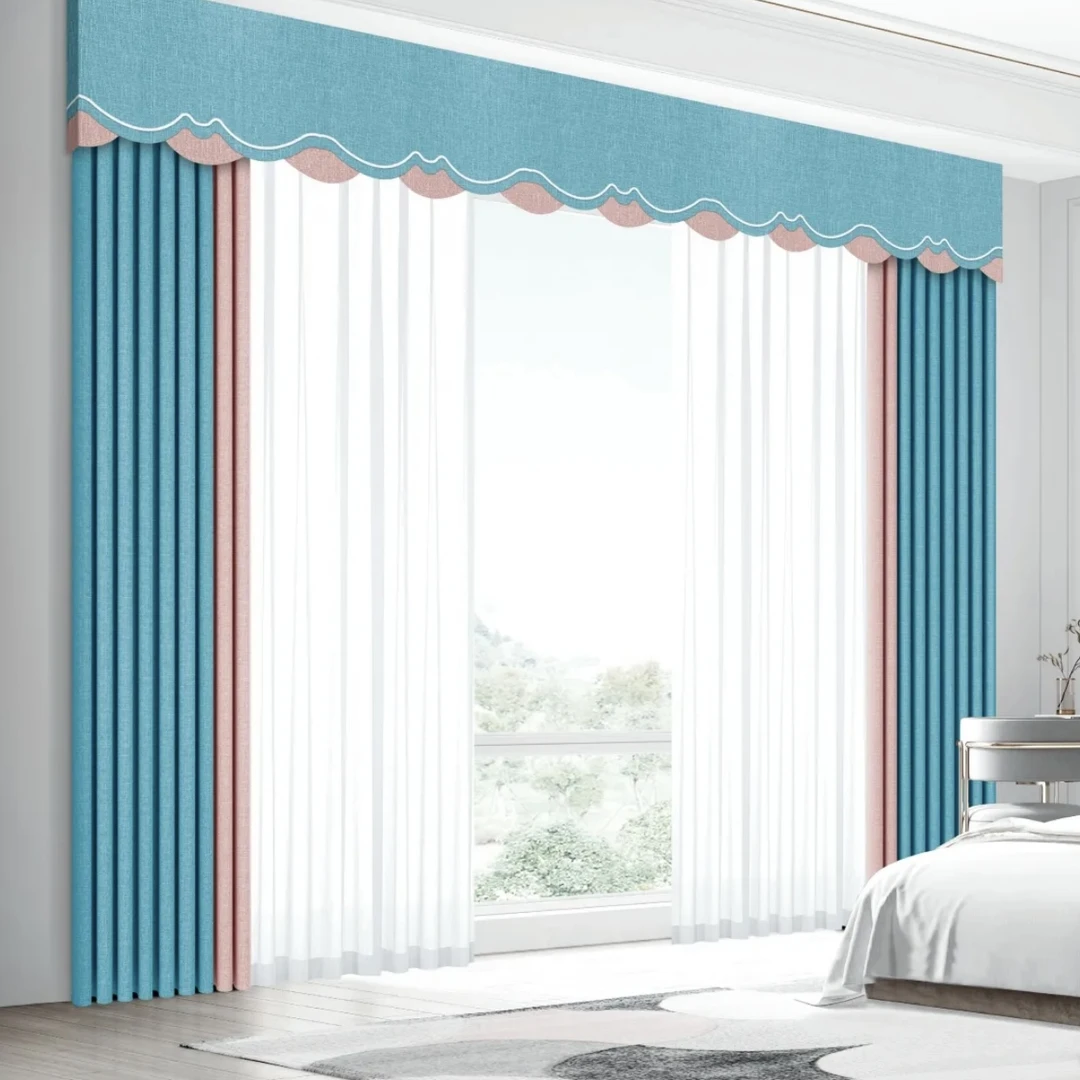 2023是客厅新款加厚棉麻拼接窗帘感卧室房间现代简约款定制防紫外