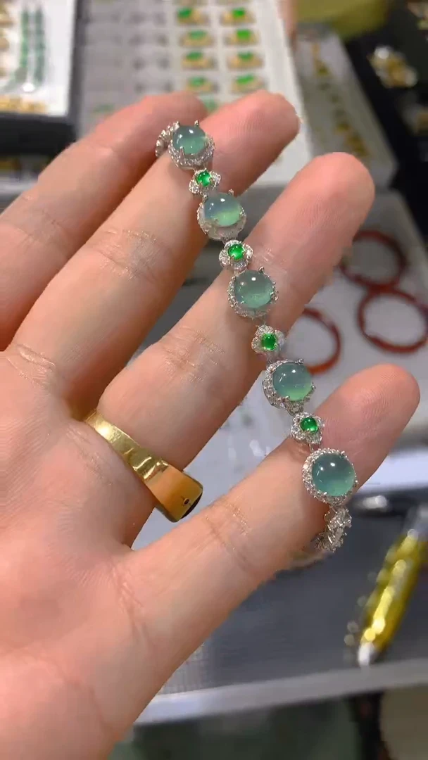 【闪购商品】定制翡翠银S925镶嵌0712479311
