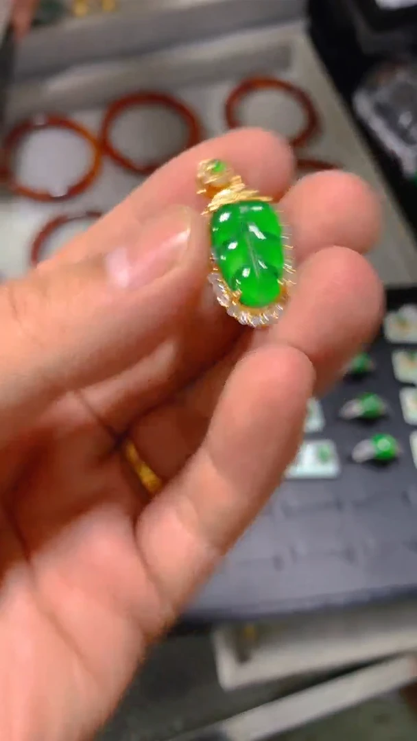 【闪购商品】定制翡翠银S925镶嵌0376881743