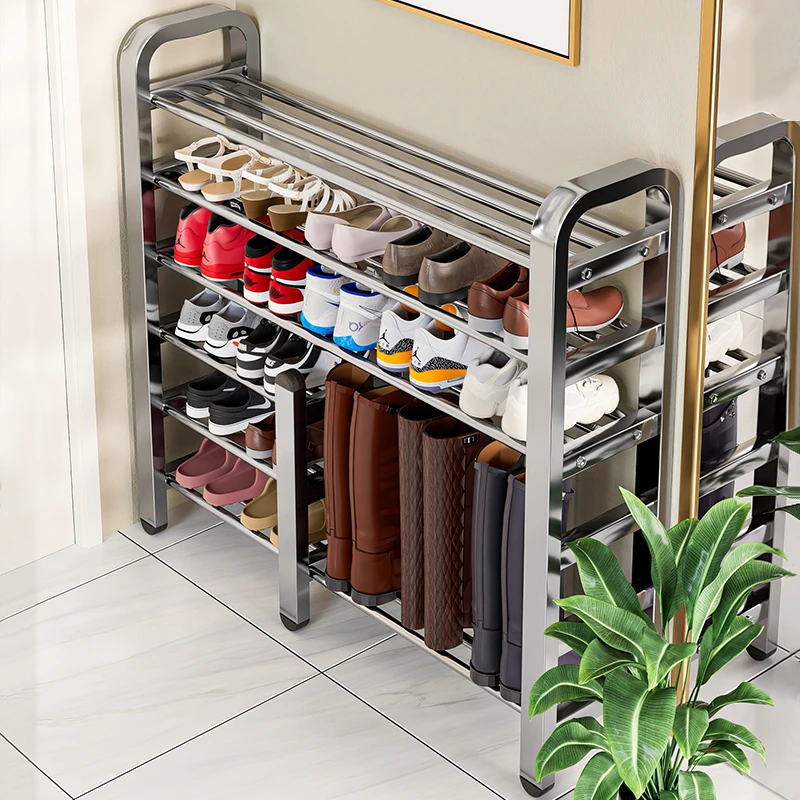 优勤不锈钢鞋架多层架子收纳鞋柜门口组装室内家用好看经济型鞋架